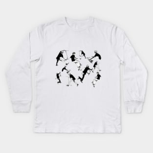 Airtime!- Stunt Scooter Fun Kids Long Sleeve T-Shirt